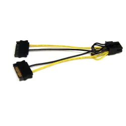 CABLE ALIM. SATA A PCI 8 PIN 15cm STARTECH